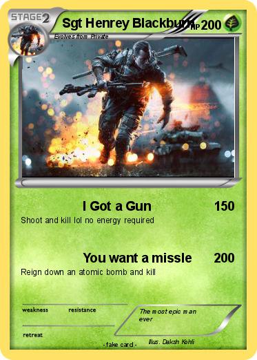 Pokemon Sgt Henrey Blackburn