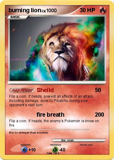 Pokemon burning lion