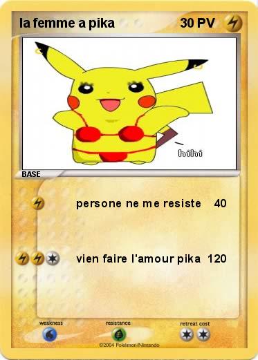 Pokemon la femme a pika