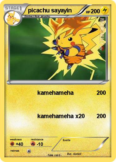 Pokemon picachu sayayin