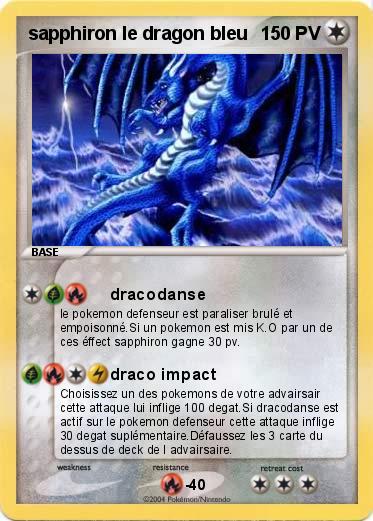 Pokemon sapphiron le dragon bleu