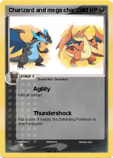 Pokemon Charizard and mega charizard