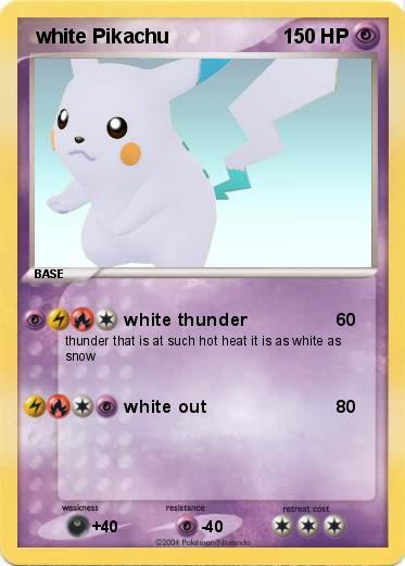 Pokemon  white Pikachu