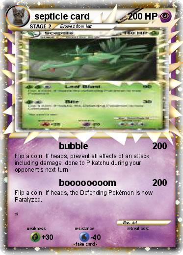 Pokemon septicle card