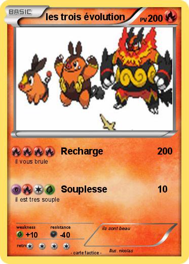 Pokemon les trois évolution