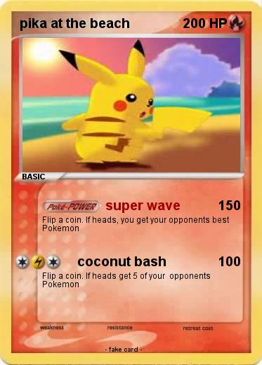 Pokemon pika at the beach