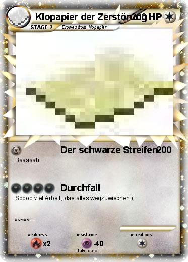 Pokemon Klopapier der Zerstörung