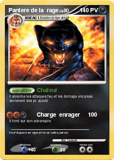 Pokemon Pantere de la  rage
