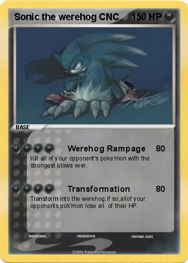 Pokemon Sonic the werehog CNC