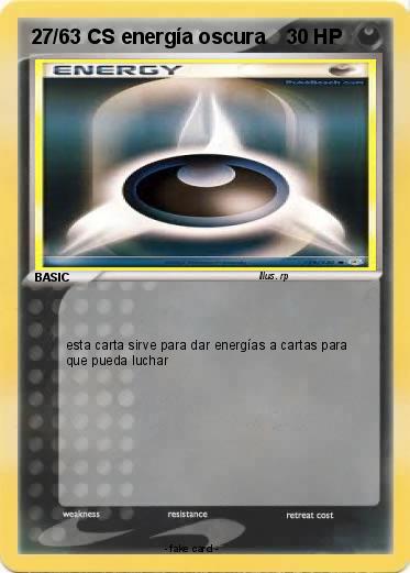 Pokemon 27/63 CS energía oscura