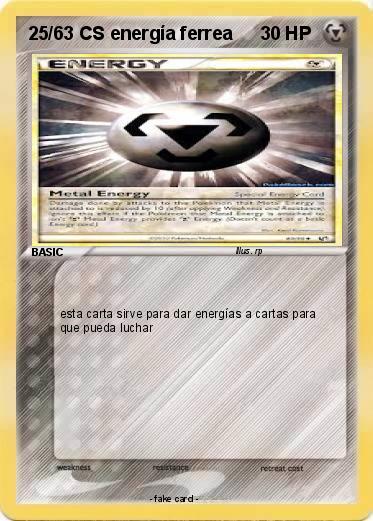 Pokemon 25/63 CS energía ferrea