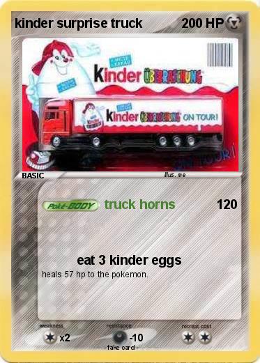 Pokemon kinder surprise truck