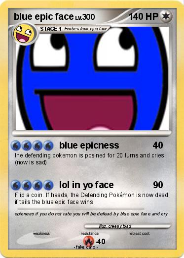 Pokemon blue epic face