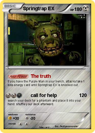 Pokemon Springtrap EX