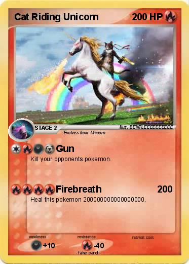 Pokemon Cat Riding Unicorn