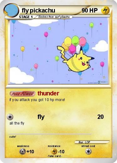 Pokemon fly pickachu