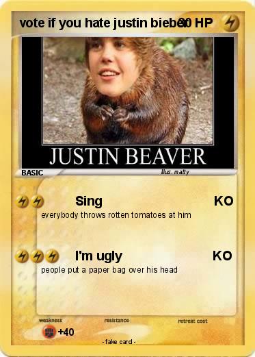 Pokemon vote if you hate justin bieber