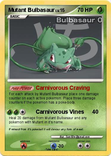 Pokemon Mutant Bulbasaur