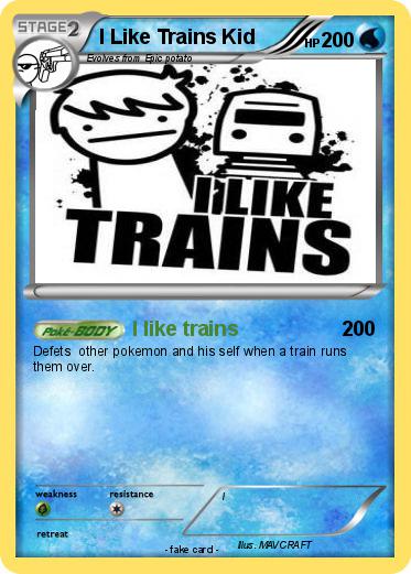 Pokemon I Like Trains Kid