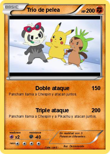 Pokemon Trío de pelea