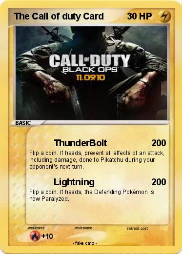 Pokemon The Call of duty Card