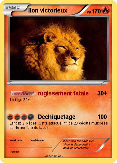 Pokemon lion victorieux