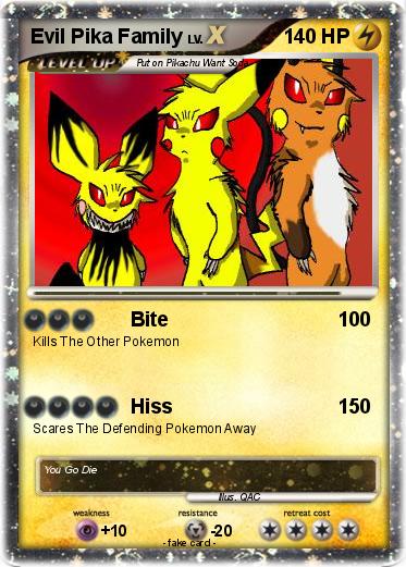 Pokemon Evil Pika Family