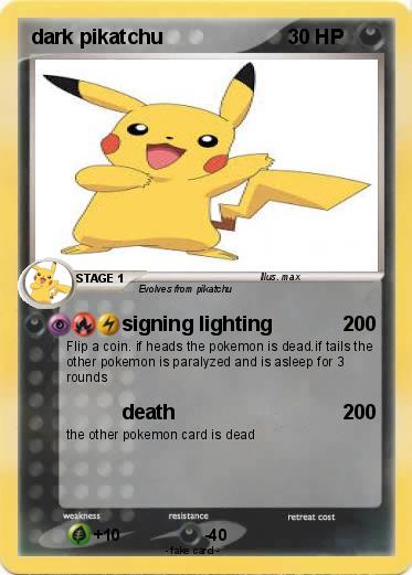 Pokemon dark pikatchu