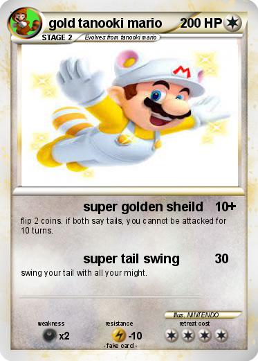 Pokemon gold tanooki mario