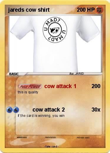 Pokemon jareds cow shirt