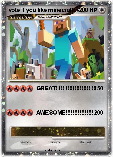 Pokemon vote if you like minecraft