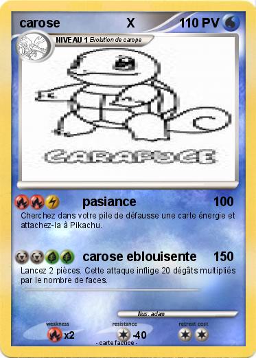 Pokemon carose                   X