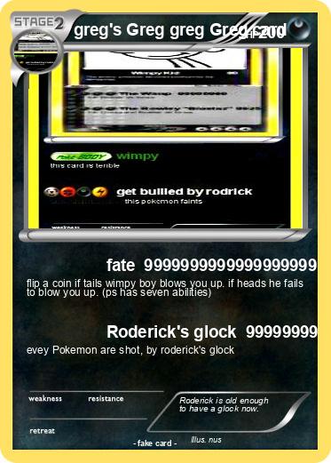 Pokemon greg's Greg greg Greg card