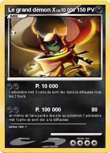 Pokemon Le grand démon X