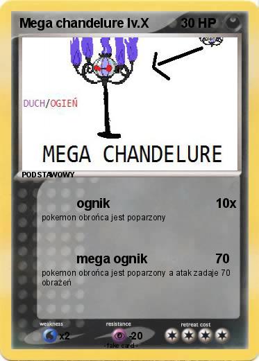 Pokemon Mega chandelure lv.X