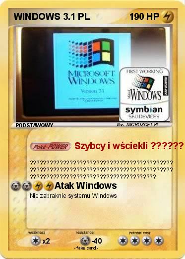 Pokemon WINDOWS 3.1 PL